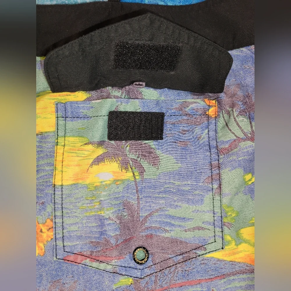 Ezekiel Men's Tropical Print Board Shorts/Swim Trunks (Unlined) Size 33